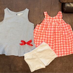 Girls' Size 4 Two Tops & Shorts Sets